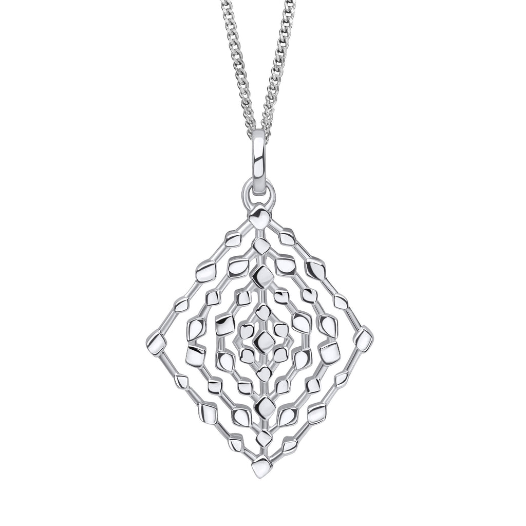 Beginnings Geometrical Lace Textured Pendant
