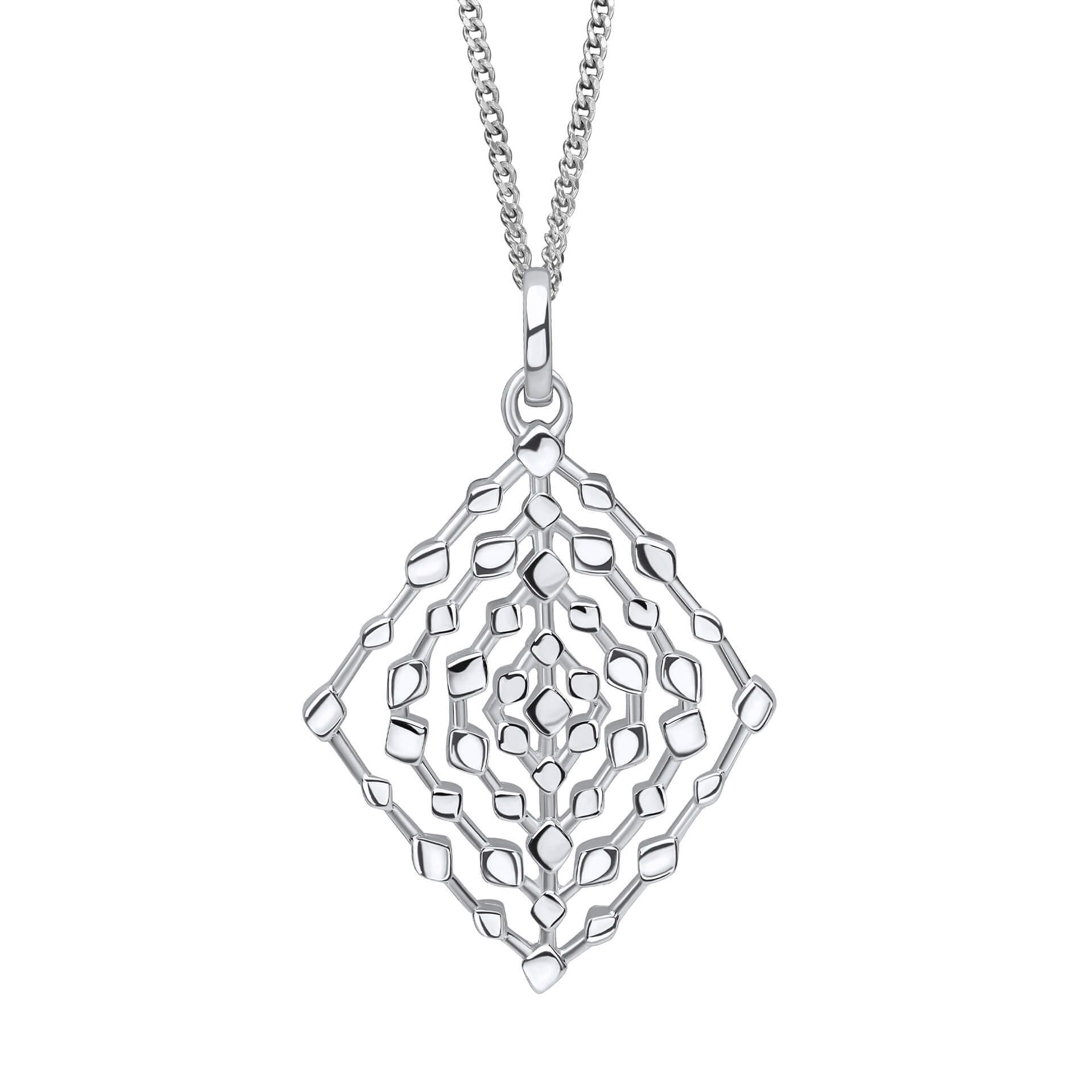 Beginnings Geometrical Lace Textured Pendant