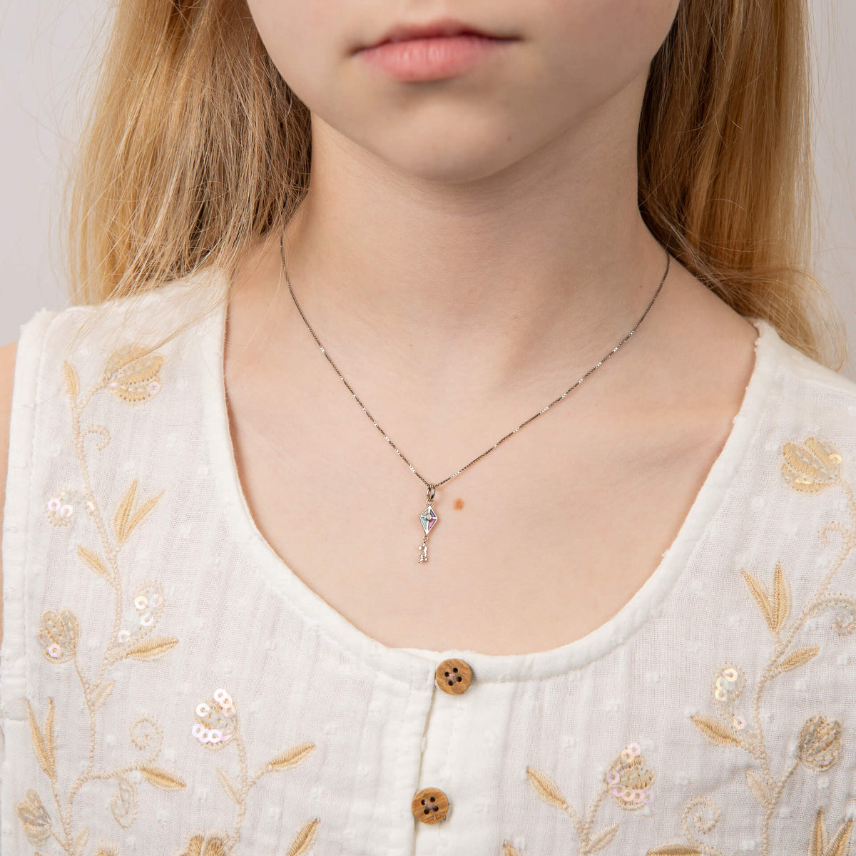 Pendentif cerf-volant D For Diamond avec diamant