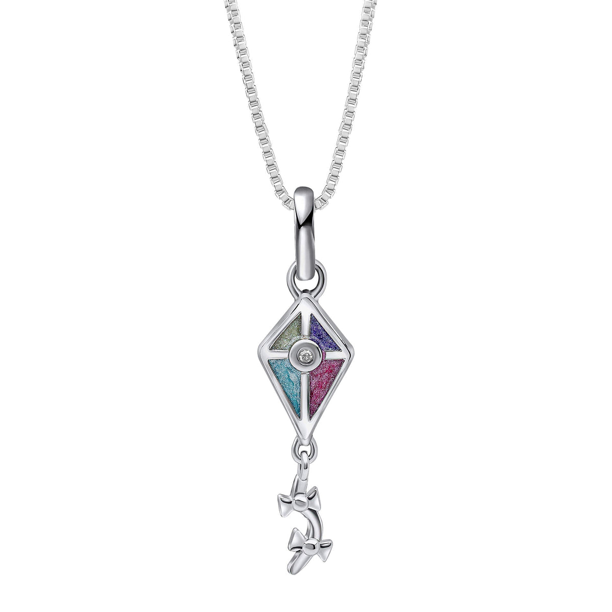 Pendentif cerf-volant D For Diamond avec diamant