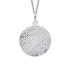 Beginnings Ripple Texture Round Disc Pendant