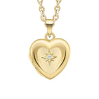 Beginnings Starburst Heart Locket Pendant