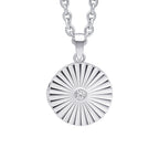 Beginnings Sunburst Round Locket Pendant