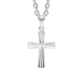 Beginnings Diamond Cut Detailed Cross Pendant
