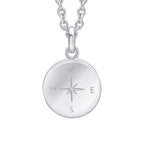 Beginnings Compass Design Disc Pendant