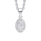 Beginnings Oval Halo Pendant
