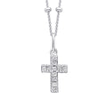 Beginnings Small Cross Pendant with Cubic Zirconia