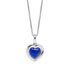 D For Diamond Heart Shape Mood Stone Pendant with Diamond