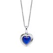 D For Diamond Heart Shape Mood Stone Pendant with Diamond
