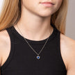 D For Diamond Heart Shape Mood Stone Pendant with Diamond