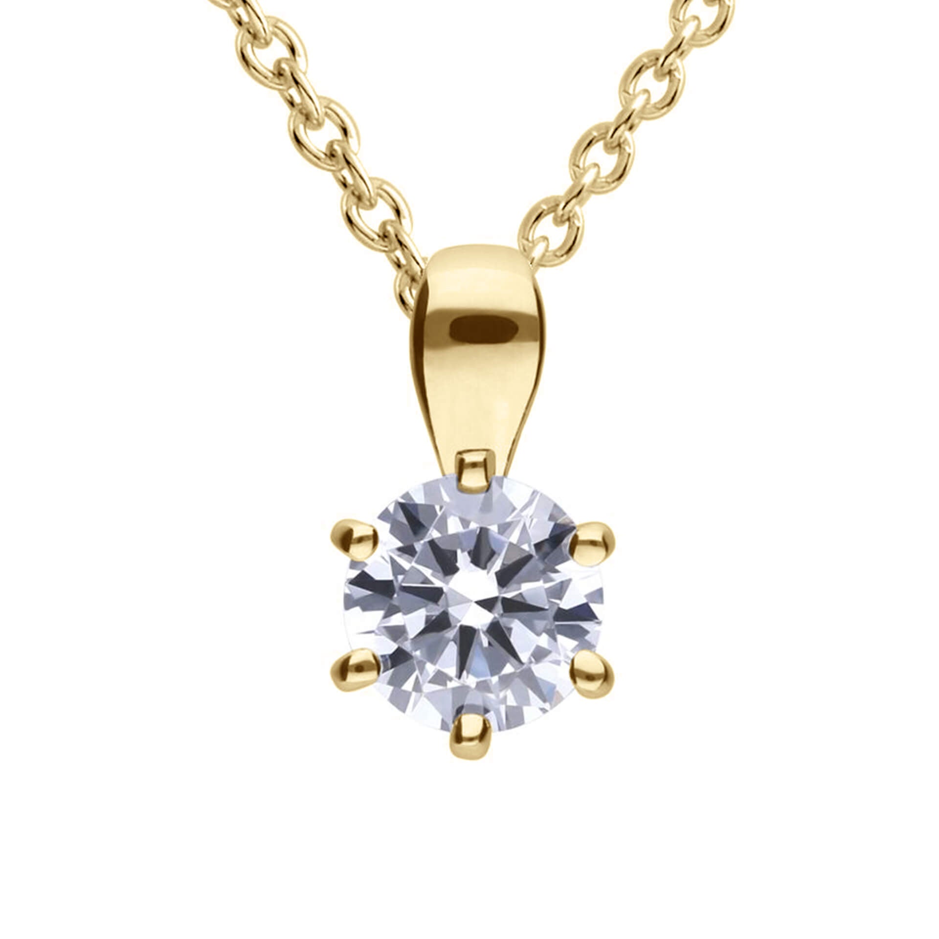 Diamonfire Six Claw Carat Pendant