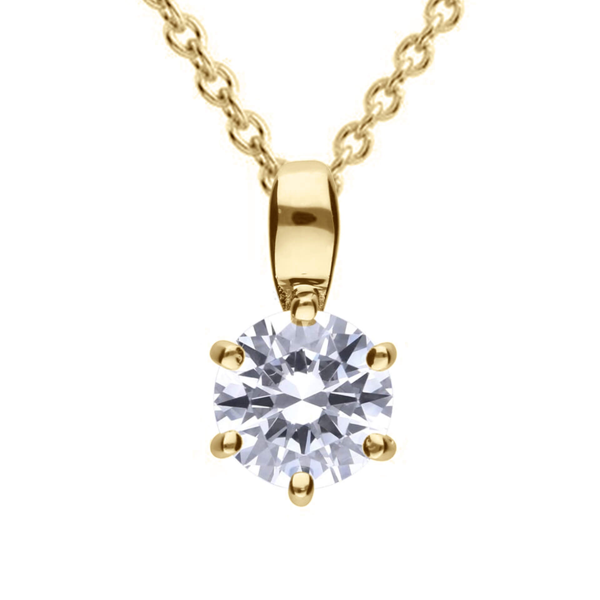 Diamonfire Six Claw Carat Pendant
