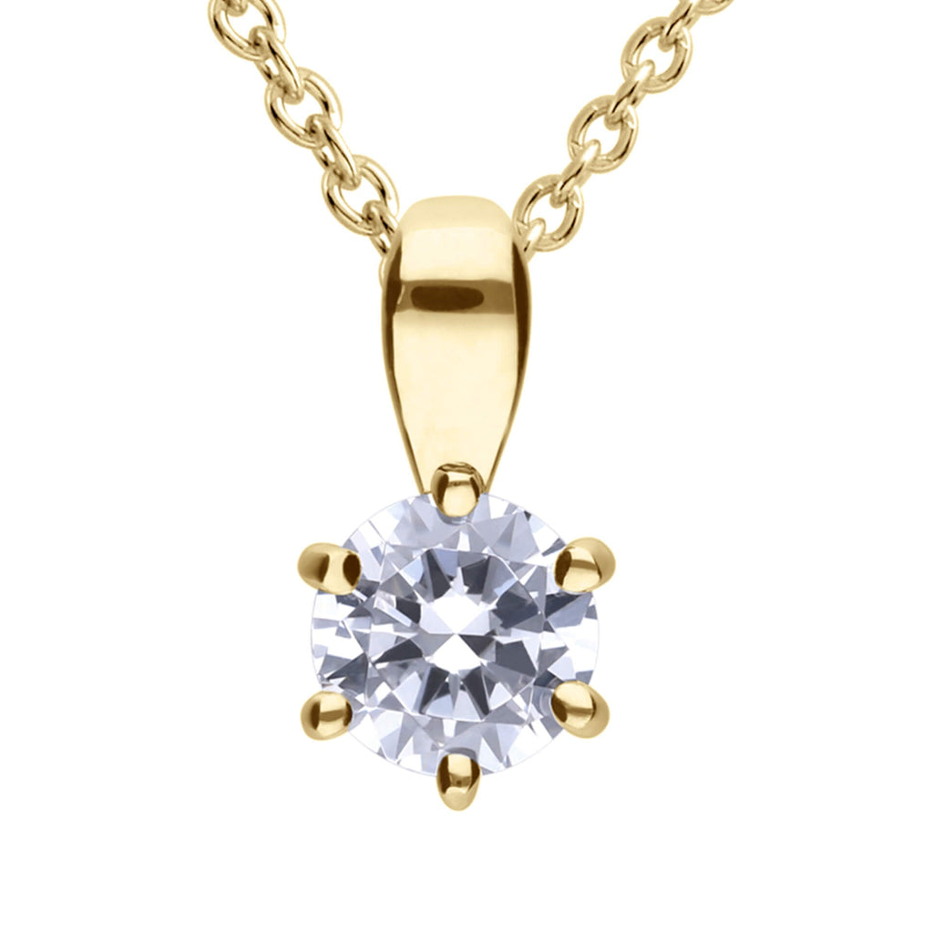 Diamonfire Six Claw Carat Pendant
