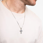 Fred Bennett Damascus Steel Cross Pendant