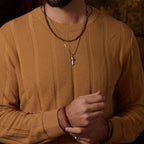 Fred Bennett Damascus Steel Cross Pendant