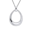 Beginnings Open Teardrop Pendant with Millegrain Edge