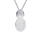 Beginnings Wave Texture Drop Pendant