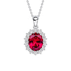Diamonfire Oval Pendant with Surround