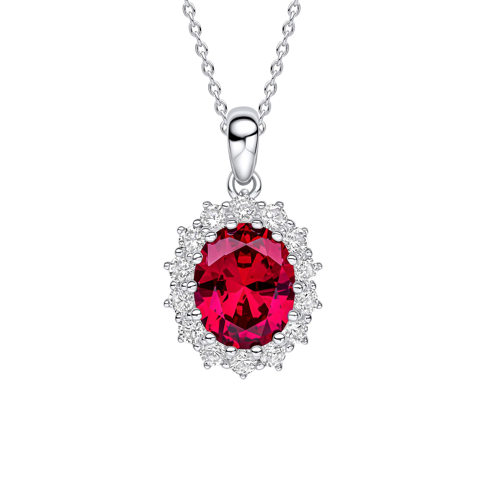 Diamonfire Oval Pendant with Surround