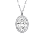 Diamonfire Oval Halo Pendant