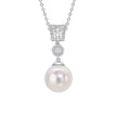 Diamonfire Zirconia and Shell Pearl Drop Pendant
