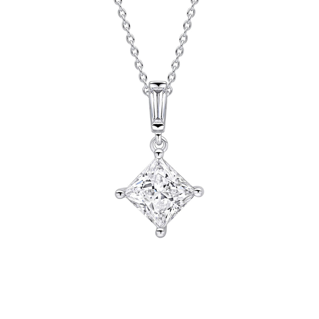 Diamonfire Princess Cut Drop Pendant