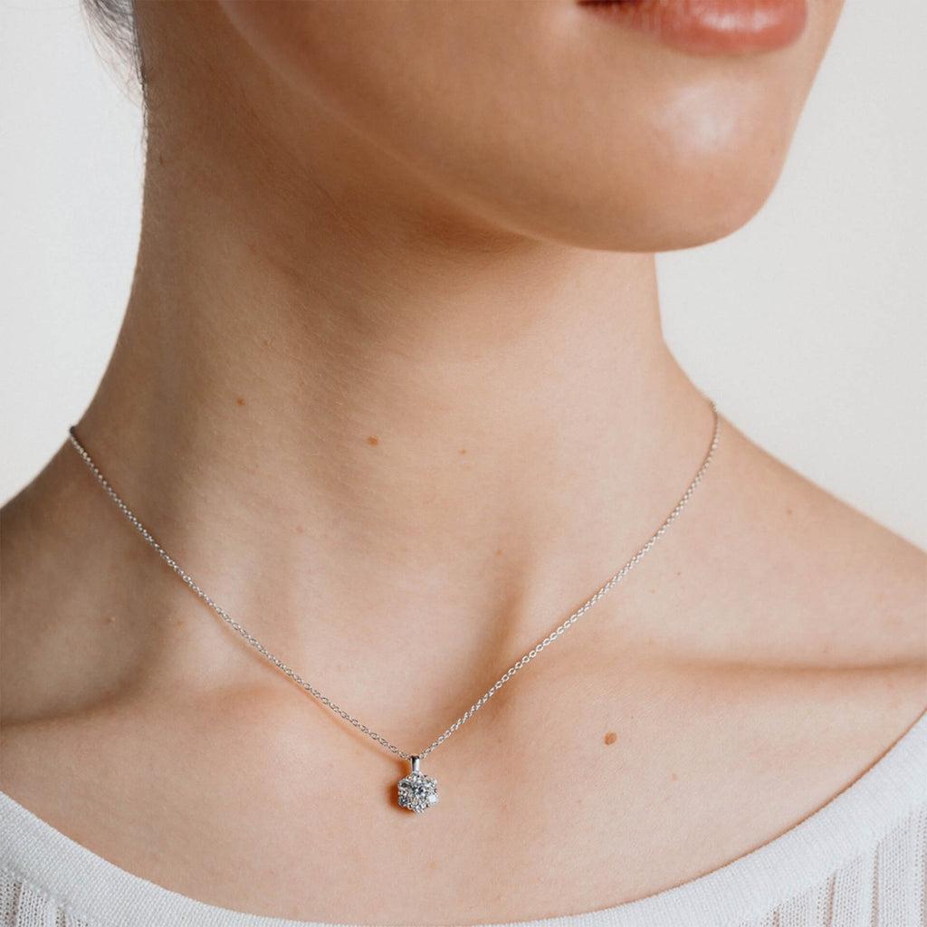 Diamonfire Flower Cluster Pendant