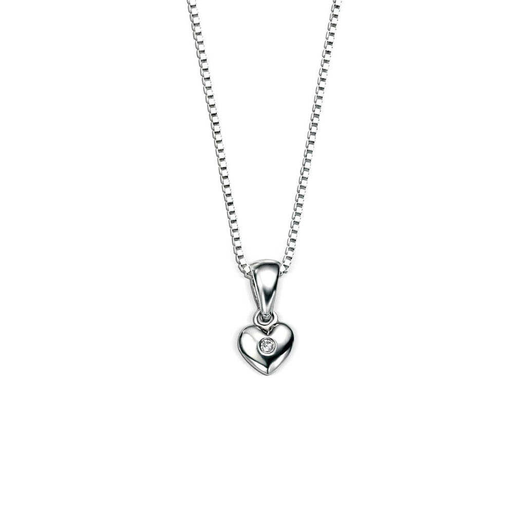 D For Diamond Heart Pendant with Diamond