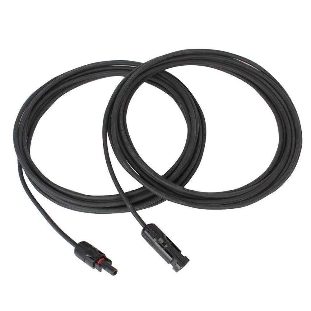 Pair of 5m single core extension cable leads 6.0mm for solar panels and solar charging kits