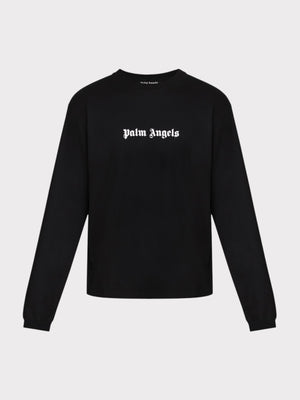 Palm Angels Classic Logo Slim Tee Long Sleeve Black