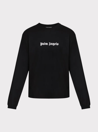 Palm Angels Classic Logo Slim Tee Long Sleeve Black