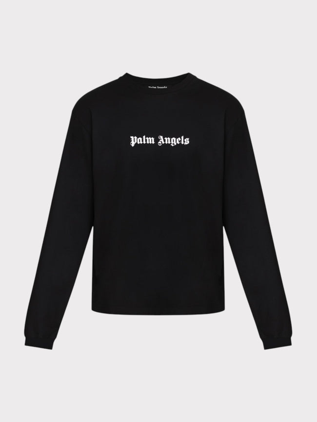 Palm Angels Classic Logo Slim Tee Long Sleeve Black