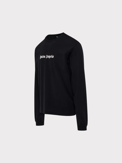 Palm Angels Classic Logo Slim Tee Long Sleeve Black