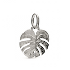 Breloque en argent feuille de palmier Monstera