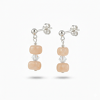 Peach Moonstone Gemstone Earrings