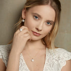 Elements Gold Mabe Pearl and Diamond Earrings