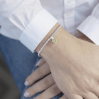 Peridot August Birthstone Bracelet | Stretch Bead Charm Design
