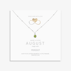 Silver Peridot August Birthstone Necklace