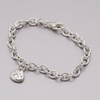 Pet Paw Print Personalised Silver Charm