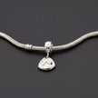 Pet Paw Print Personalised Silver Charm