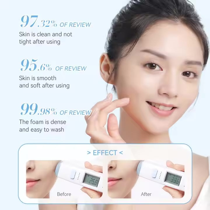 LAIKOU Milk Mousse Cleansing Facial Cleanser Brightening Moisturizing Face Foam 120ml