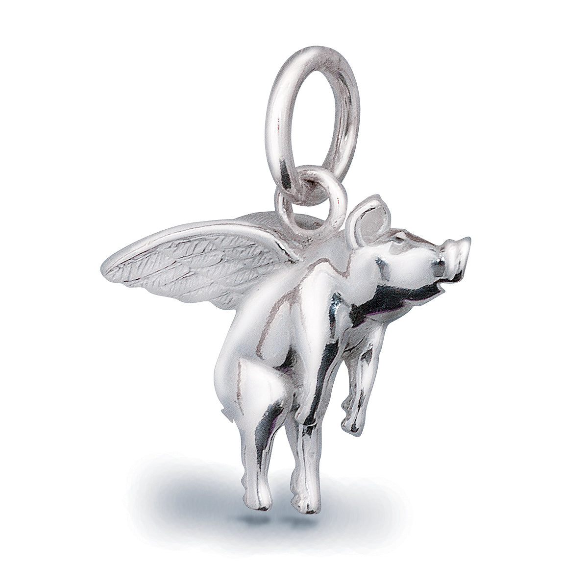 Amuleto de plata "Cuando los cerdos vuelen"