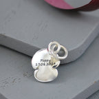 Poppy Flower Personalised Silver Charm
