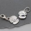 Poppy Flower Personalised Silver Charm