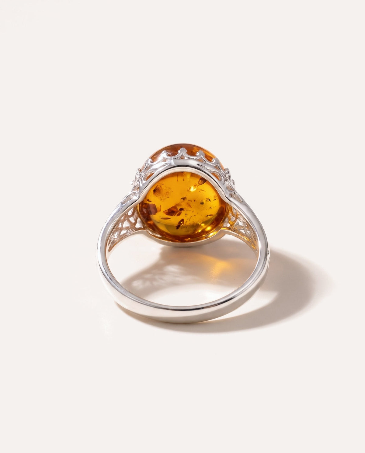 Princess Crown Amber Ring