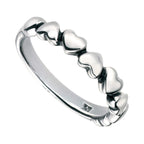 Beginnings Oxidised Multi Heart Ring