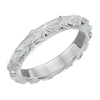 Beginnings Fossil Flower Texture Ring