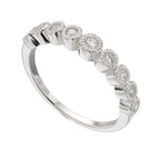 Beginnings Millegrain Edge Cubic Zirconia Ring