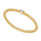 Beginnings Dainty Beaded Ring with CZ