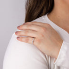 Beginnings Starburst CZ Band Ring